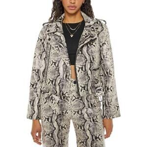 NEW NWT MOTHER Chopper Moto Jacket in Cold Blood Size Small